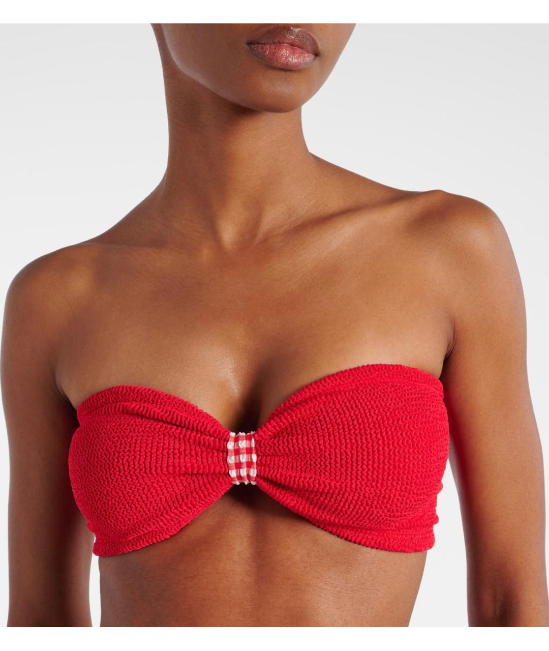 HUNZA G Красный полиамидовый купальник, фото 3