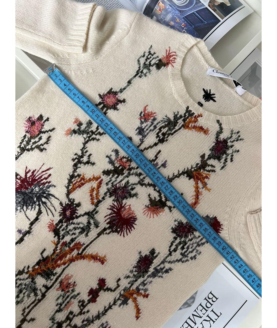 CHRISTIAN DIOR Бежевый джемпер / свитер, фото 7