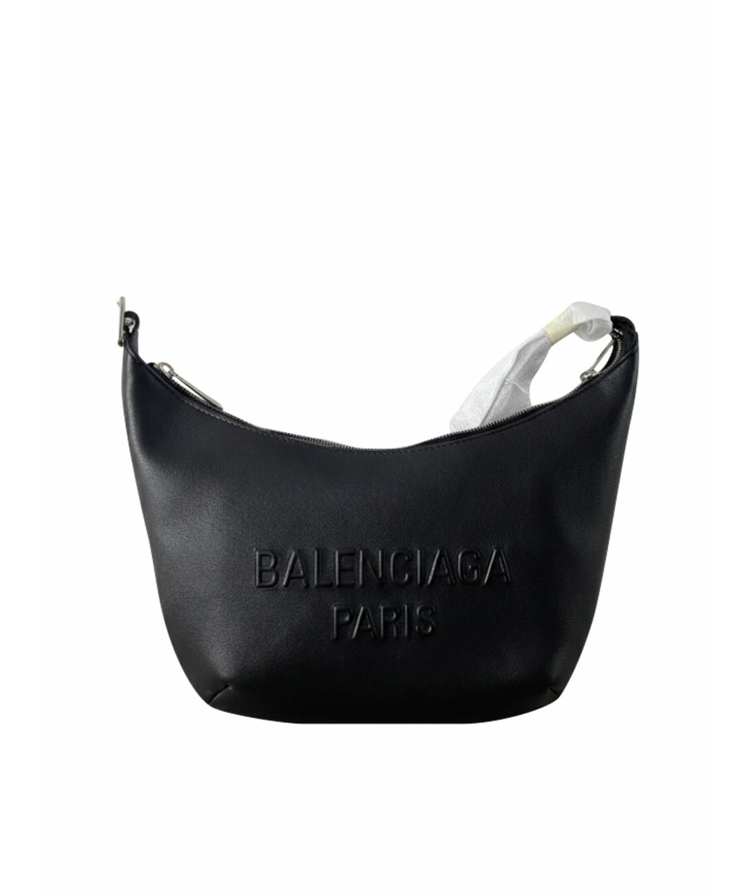 BALENCIAGA Черная кожаная сумка через плечо, фото 1