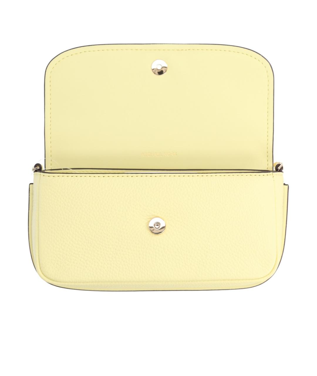 MICHAEL KORS Желтая кожаная сумка через плечо, фото 4