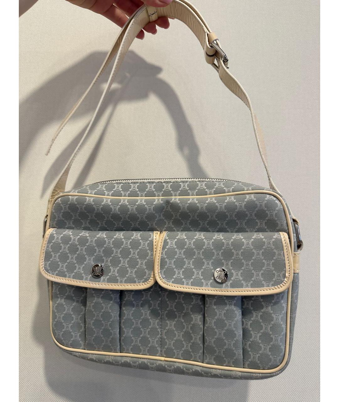 CELINE Голубая сумка через плечо, фото 9