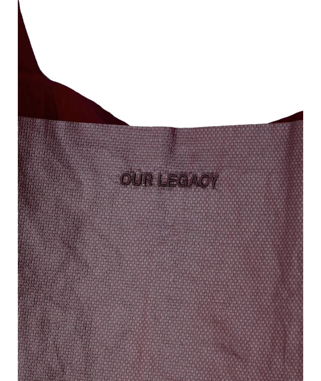 OUR LEGACY Бордовая сумка тоут, фото 3