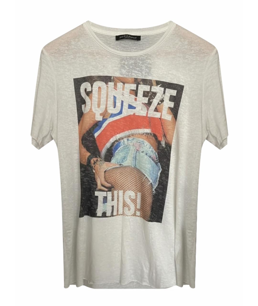 PHILIPP PLEIN Белая хлопковая футболка, фото 1