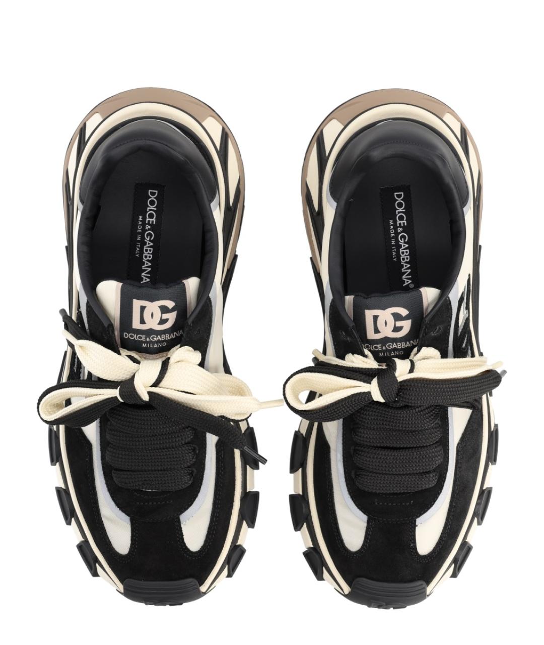 DOLCE&GABBANA Мульти текстильные низкие кроссовки / кеды, фото 6