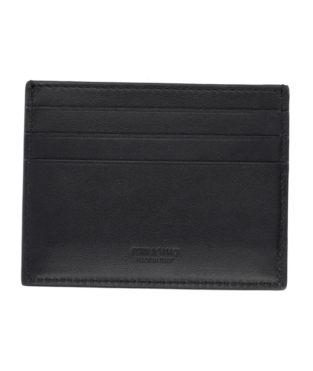 FERRAGAMO Черный кожаный кошелек, фото 2