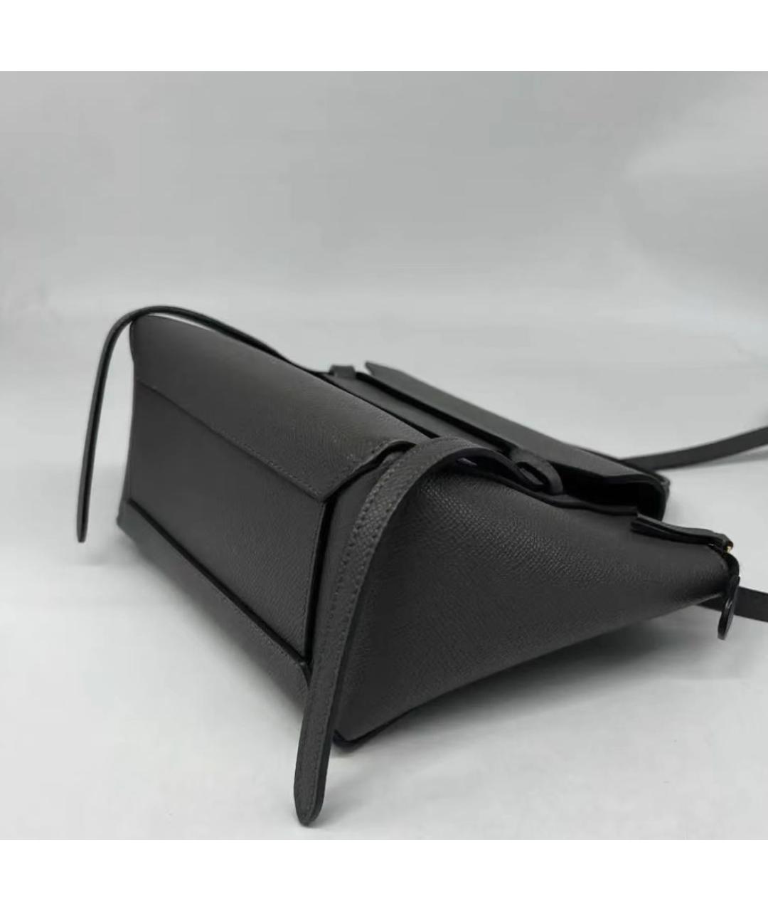 CELINE Черная кожаная сумка с короткими ручками, фото 2