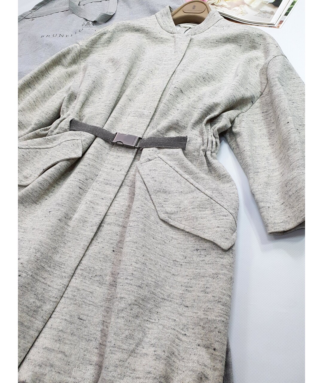 BRUNELLO CUCINELLI Серебряная хлопковая куртка, фото 2