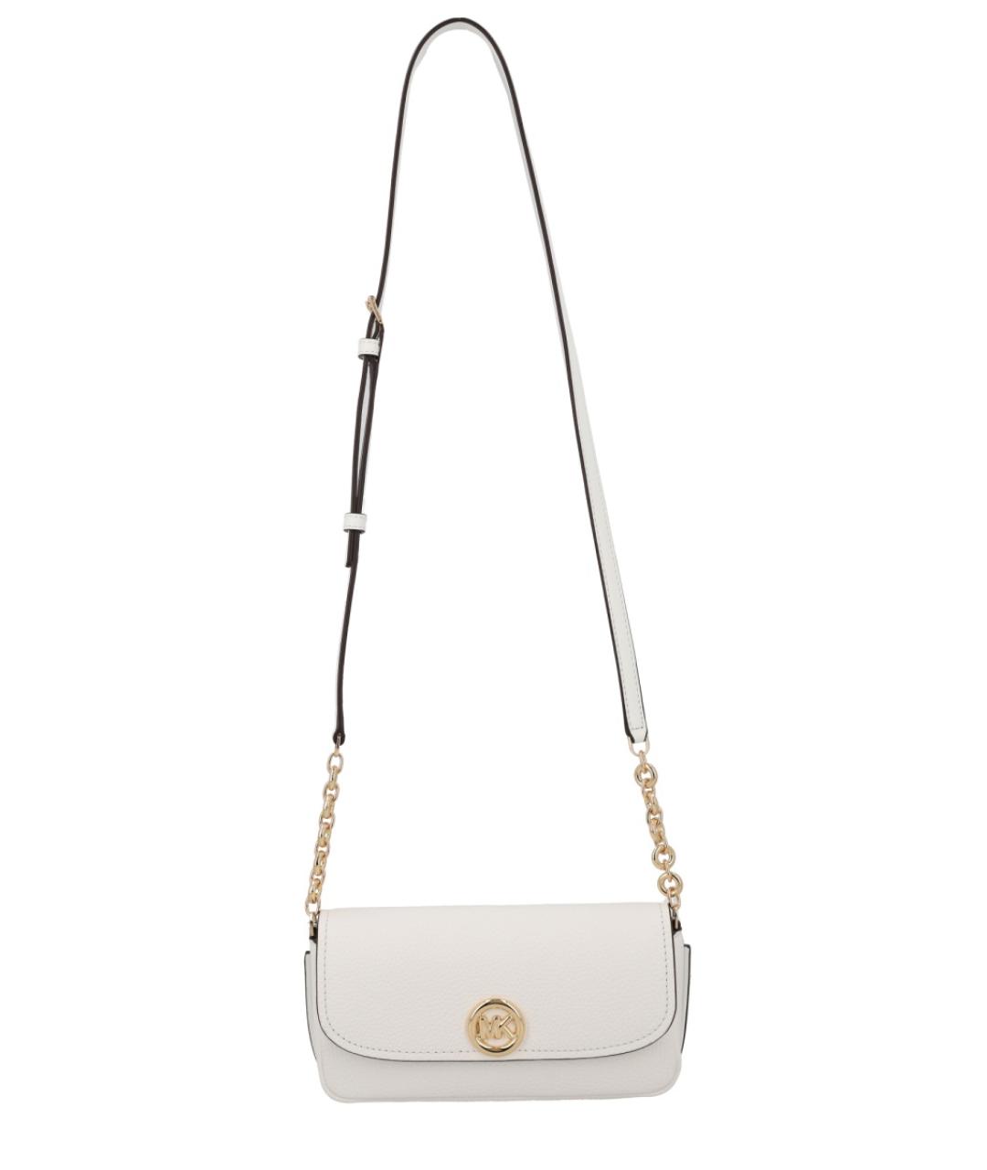 MICHAEL KORS Белая кожаная сумка через плечо, фото 1