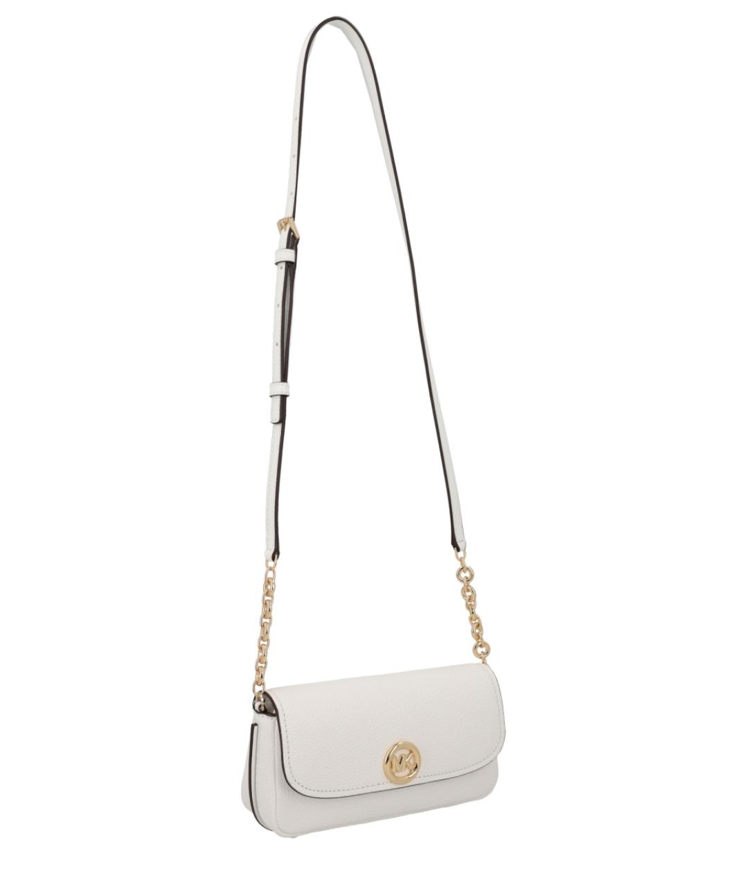 MICHAEL KORS Белая кожаная сумка через плечо, фото 2