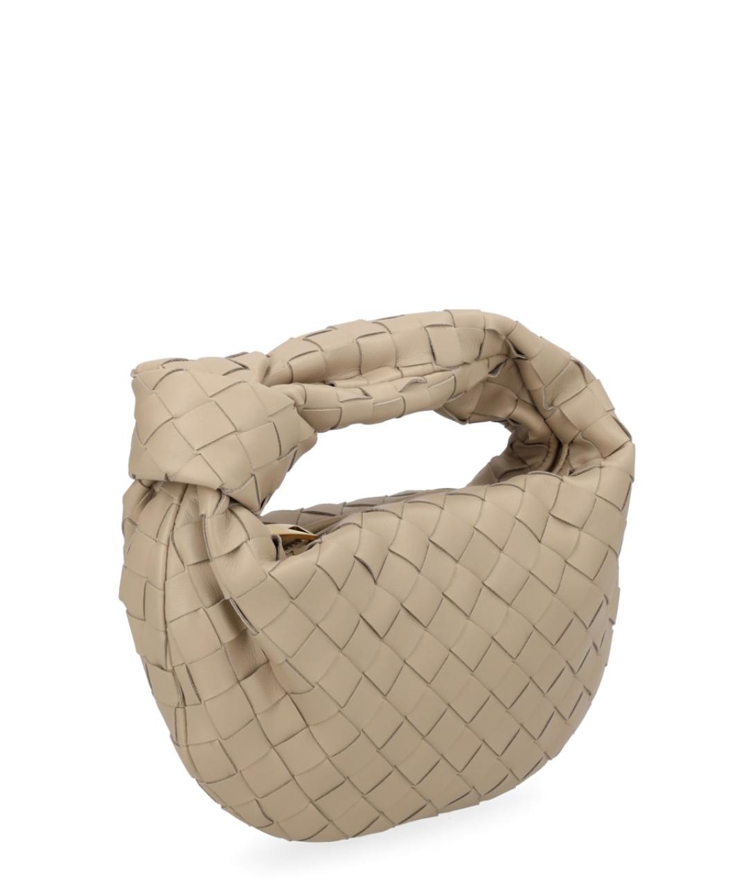 BOTTEGA VENETA Бежевая кожаная сумка с короткими ручками, фото 2