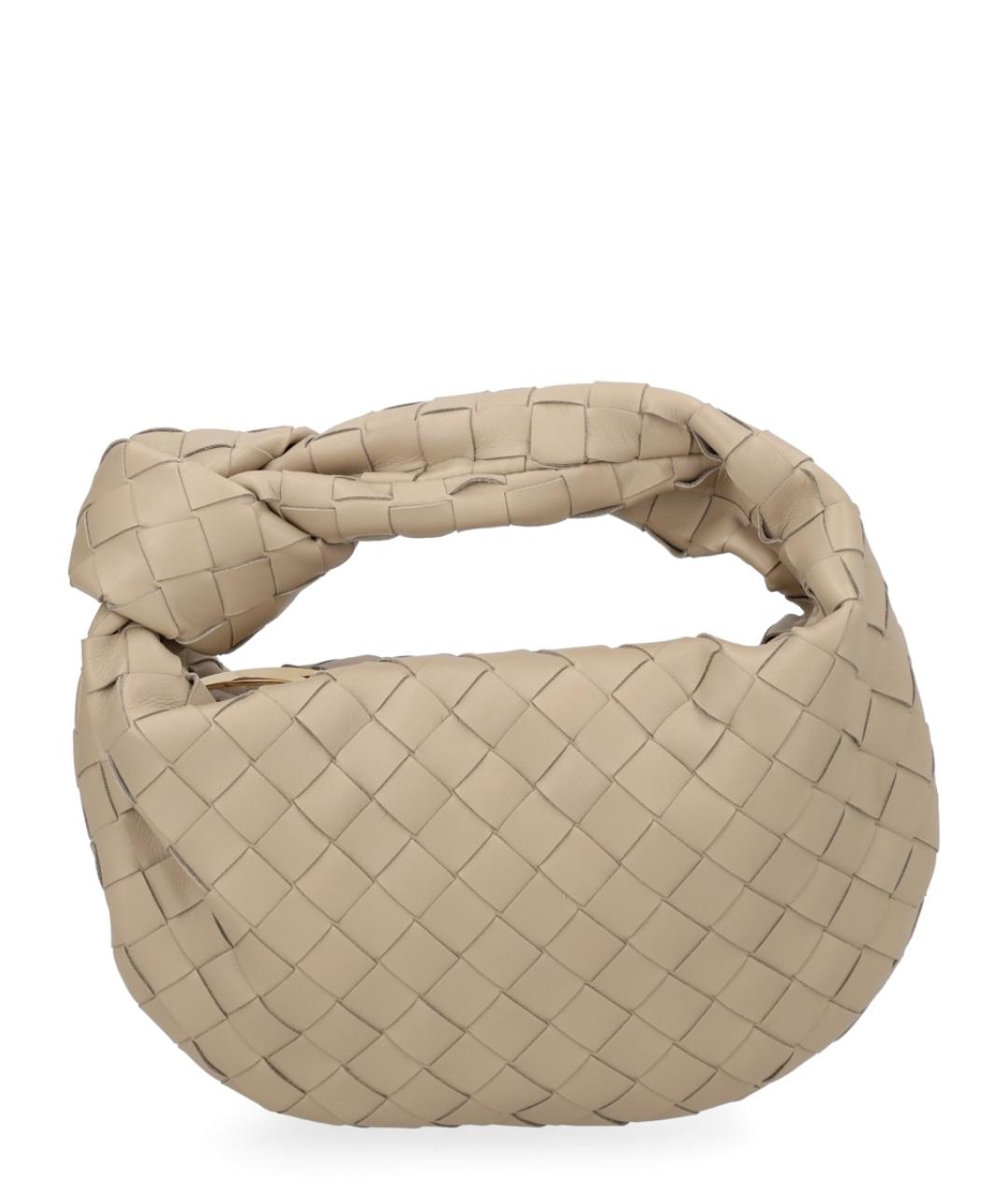 BOTTEGA VENETA Бежевая кожаная сумка с короткими ручками, фото 1