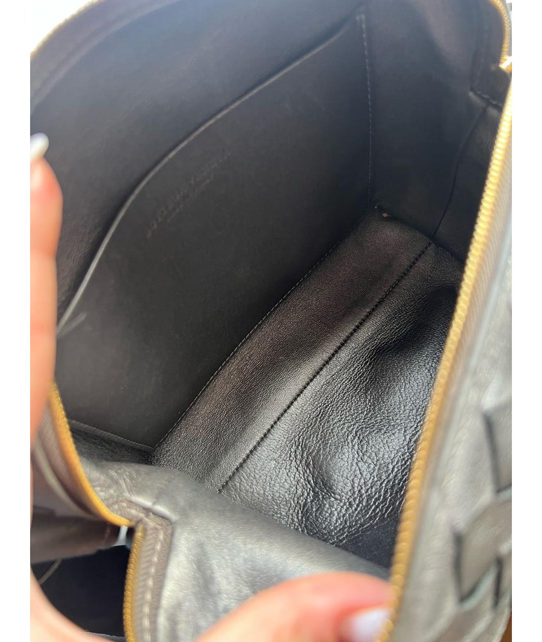 BOTTEGA VENETA Серебряная кожаная сумка через плечо, фото 4