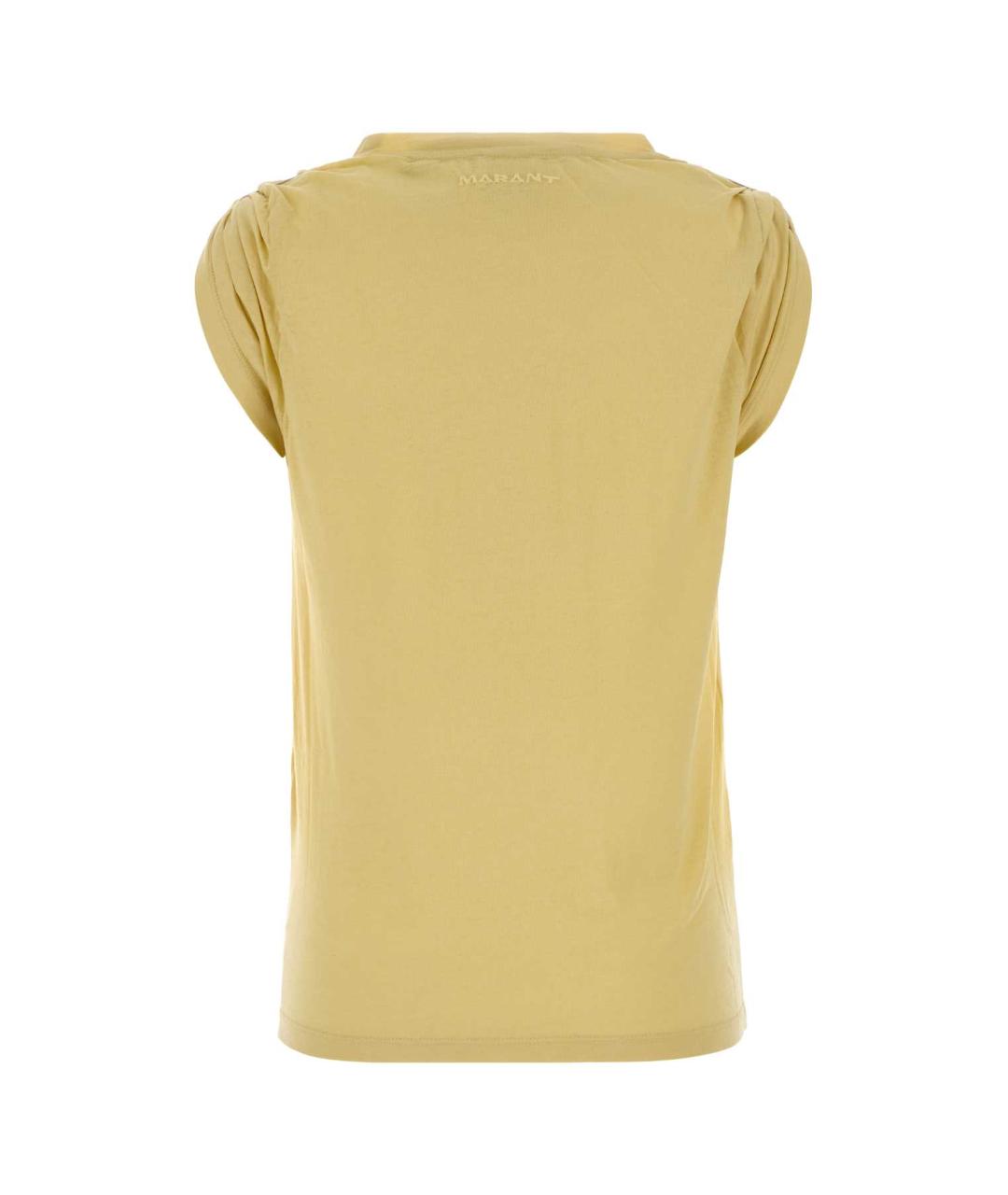 ISABEL MARANT Желтая хлопковая футболка, фото 2