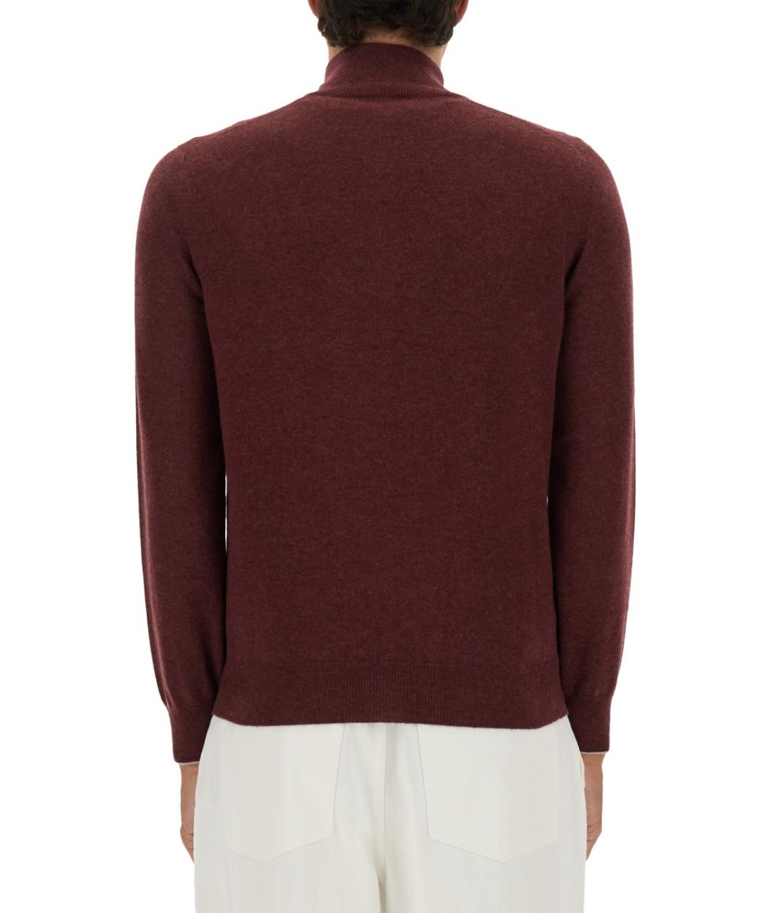 BRUNELLO CUCINELLI Коричневый кашемировый джемпер / свитер, фото 3