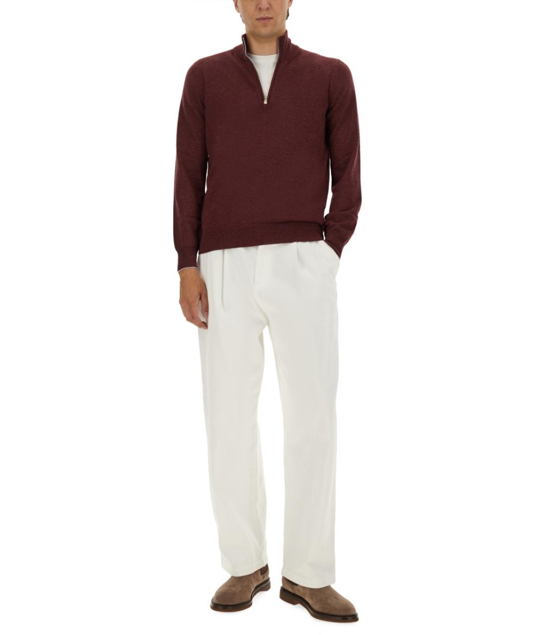 BRUNELLO CUCINELLI Коричневый кашемировый джемпер / свитер, фото 2