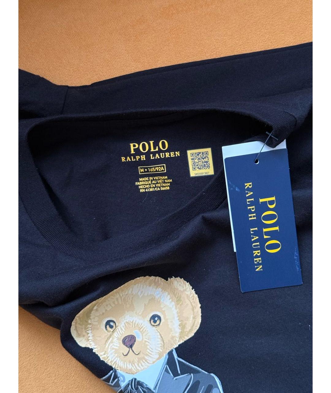 POLO RALPH LAUREN Черная хлопковая футболка, фото 3
