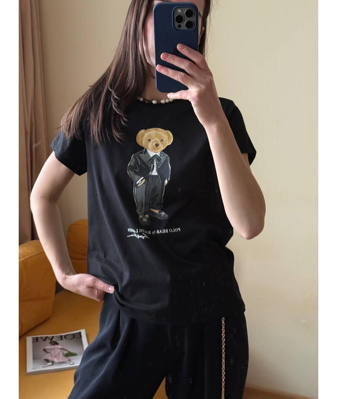 POLO RALPH LAUREN Черная хлопковая футболка, фото 6