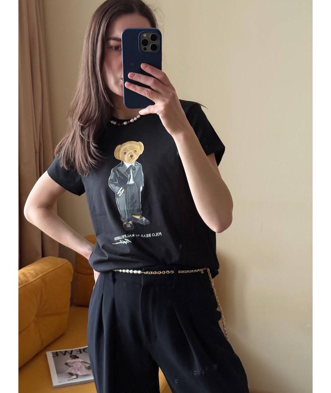 POLO RALPH LAUREN Черная хлопковая футболка, фото 5