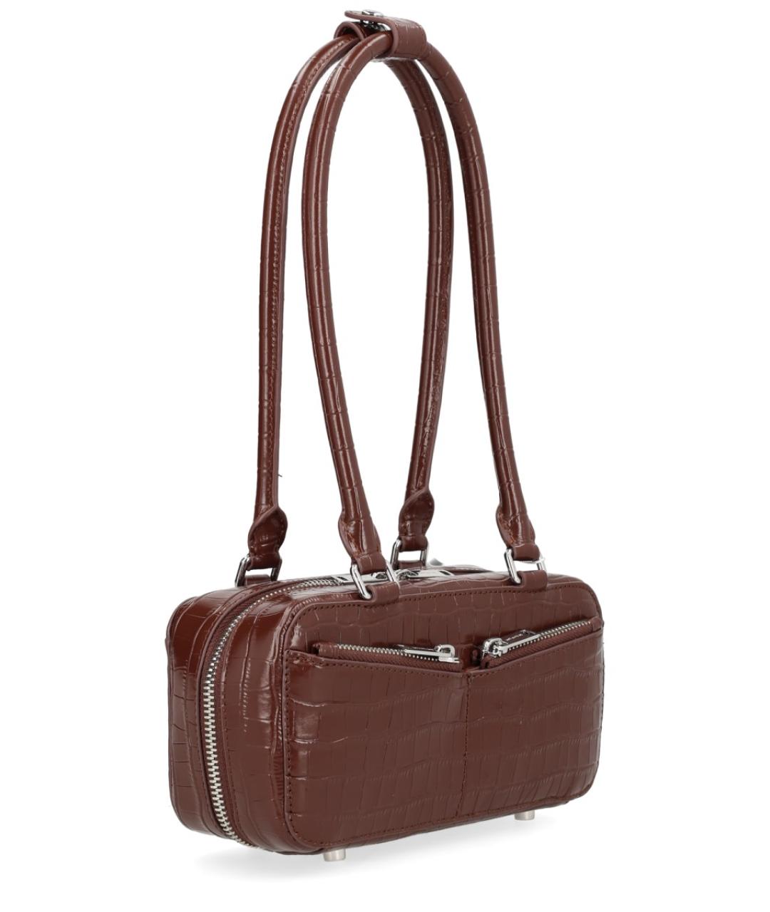 SELF-PORTRAIT Коричневая кожаная сумка через плечо, фото 2