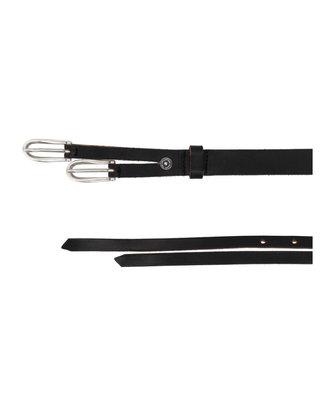 OUR LEGACY Черный кожаный ремень, фото 3