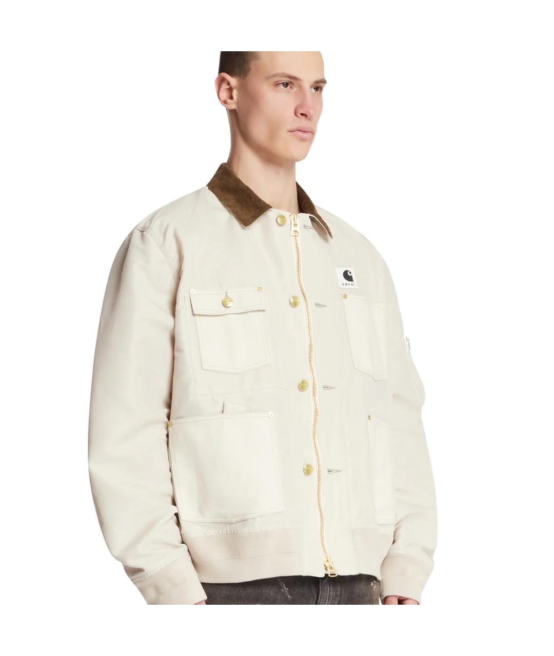 SACAI Белая полиамидовая куртка, фото 3