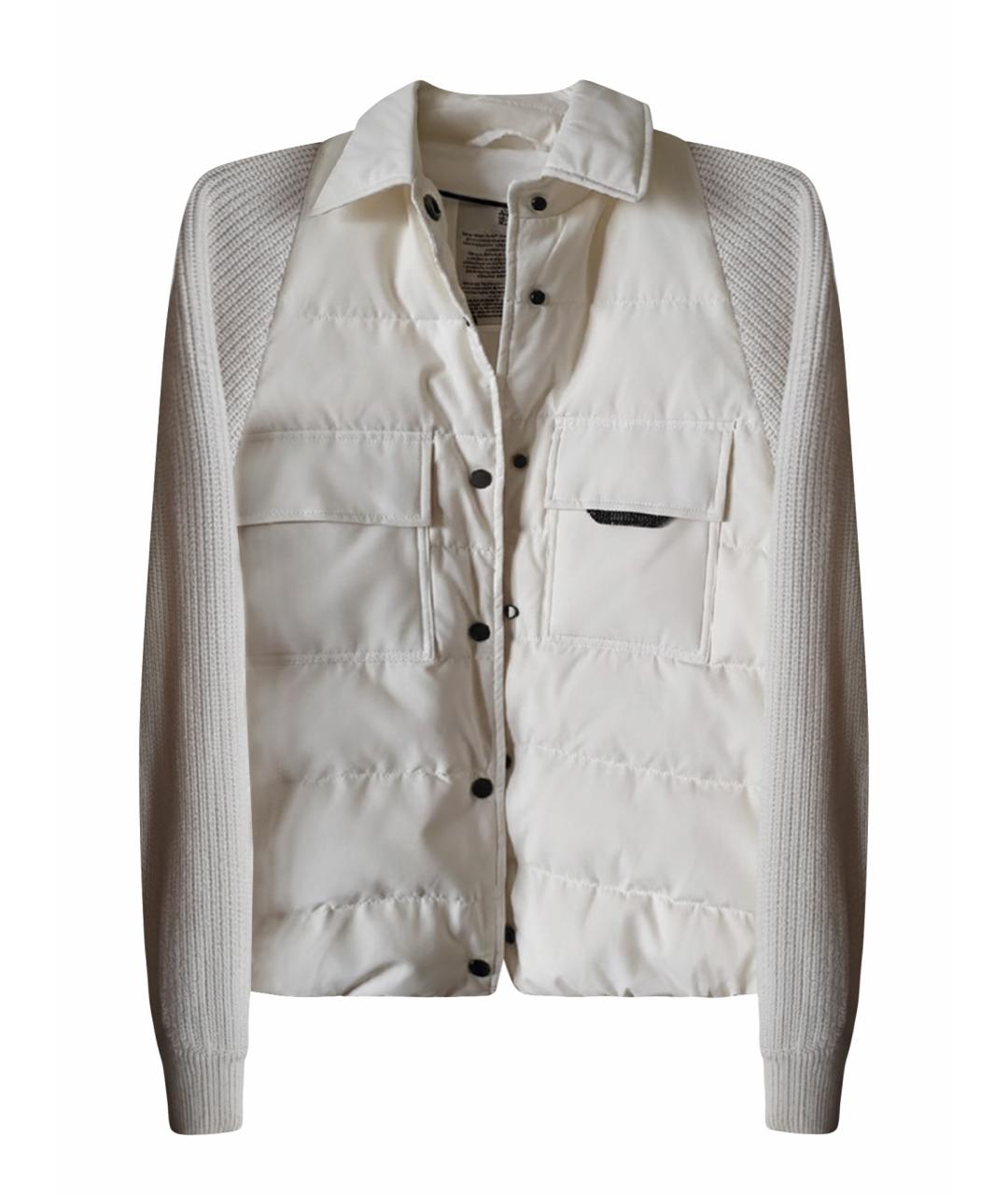 BRUNELLO CUCINELLI Бежевый шерстяной пуховик, фото 1