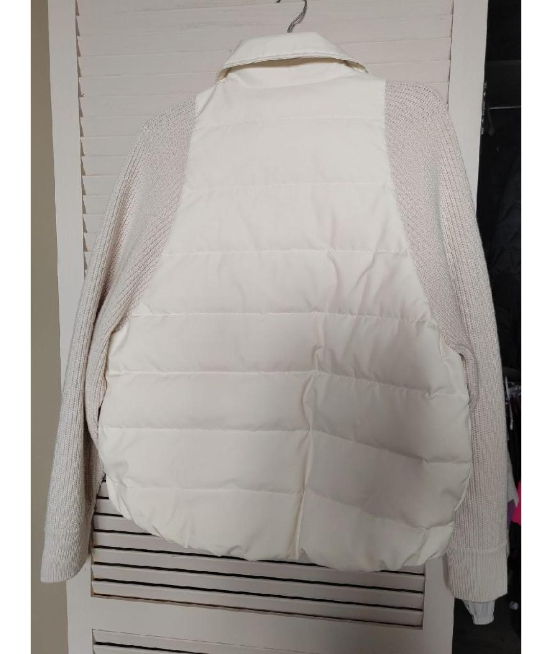 BRUNELLO CUCINELLI Бежевый шерстяной пуховик, фото 2