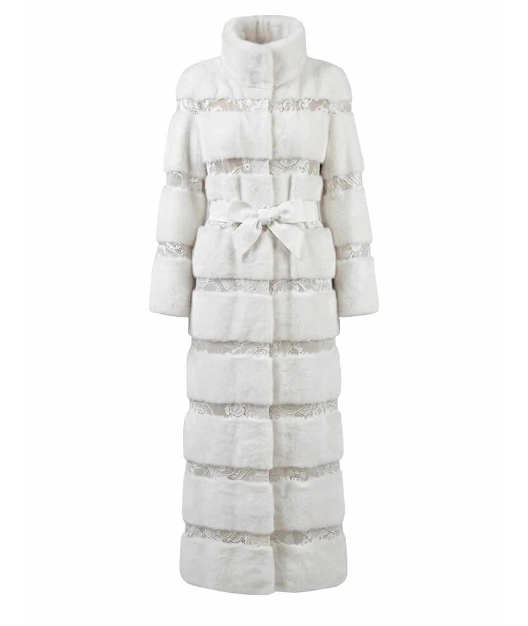 GIULIANA TESO Белая меховая шуба, фото 1