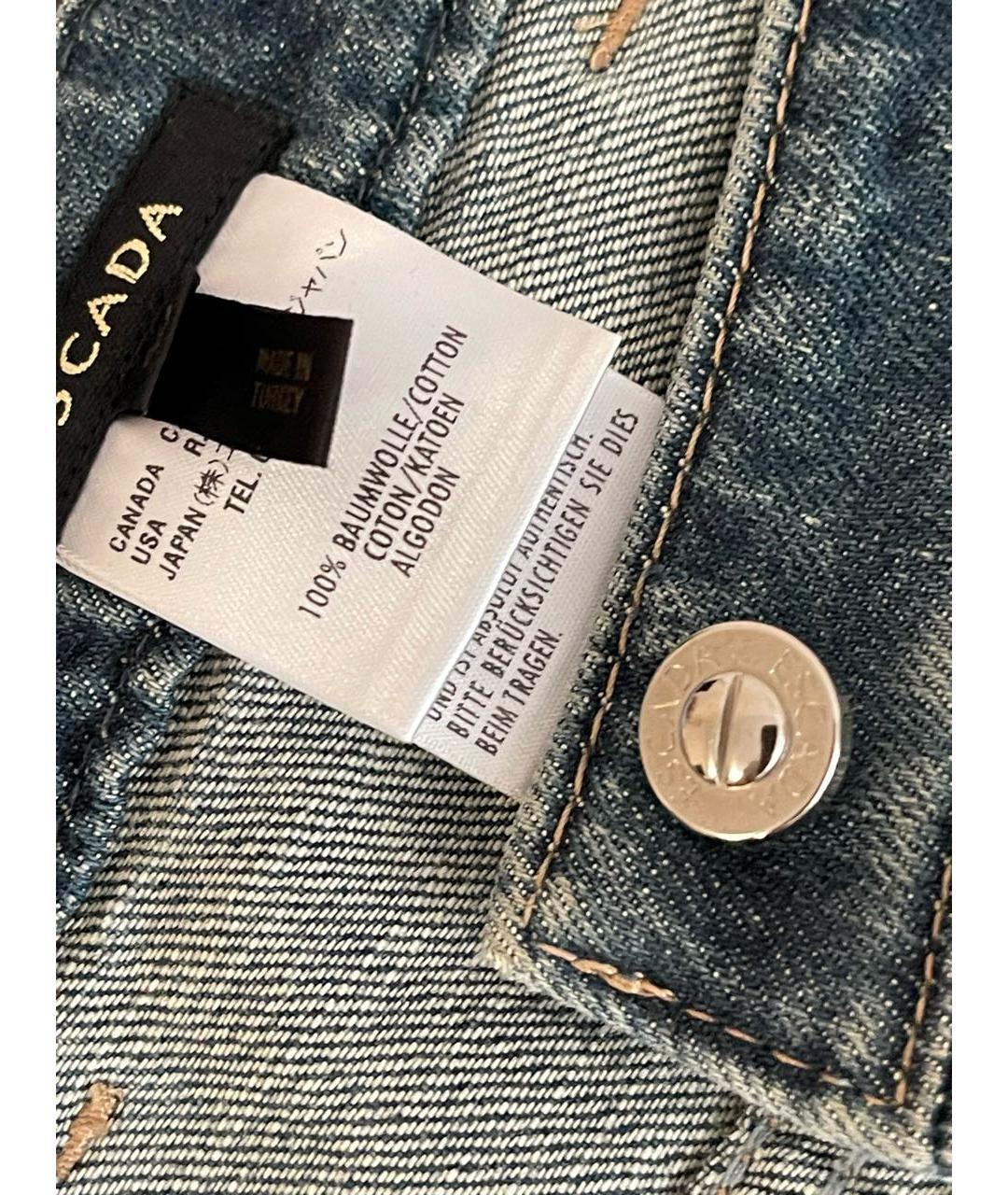 ESCADA Синие хлопковые прямые джинсы, фото 7