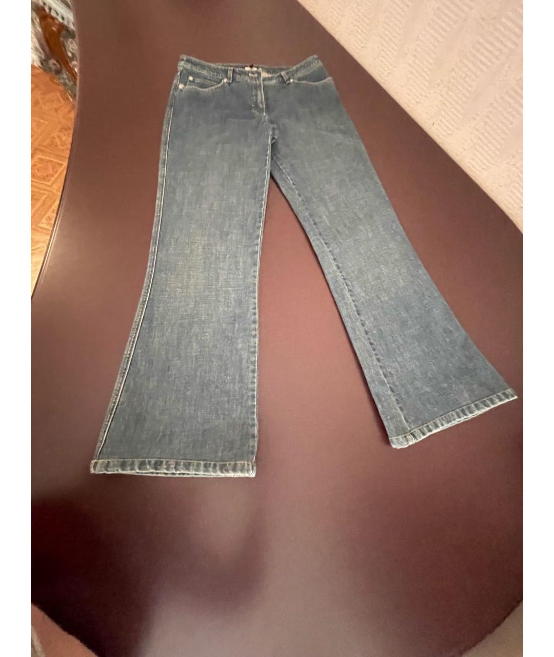 ESCADA Синие хлопковые прямые джинсы, фото 6