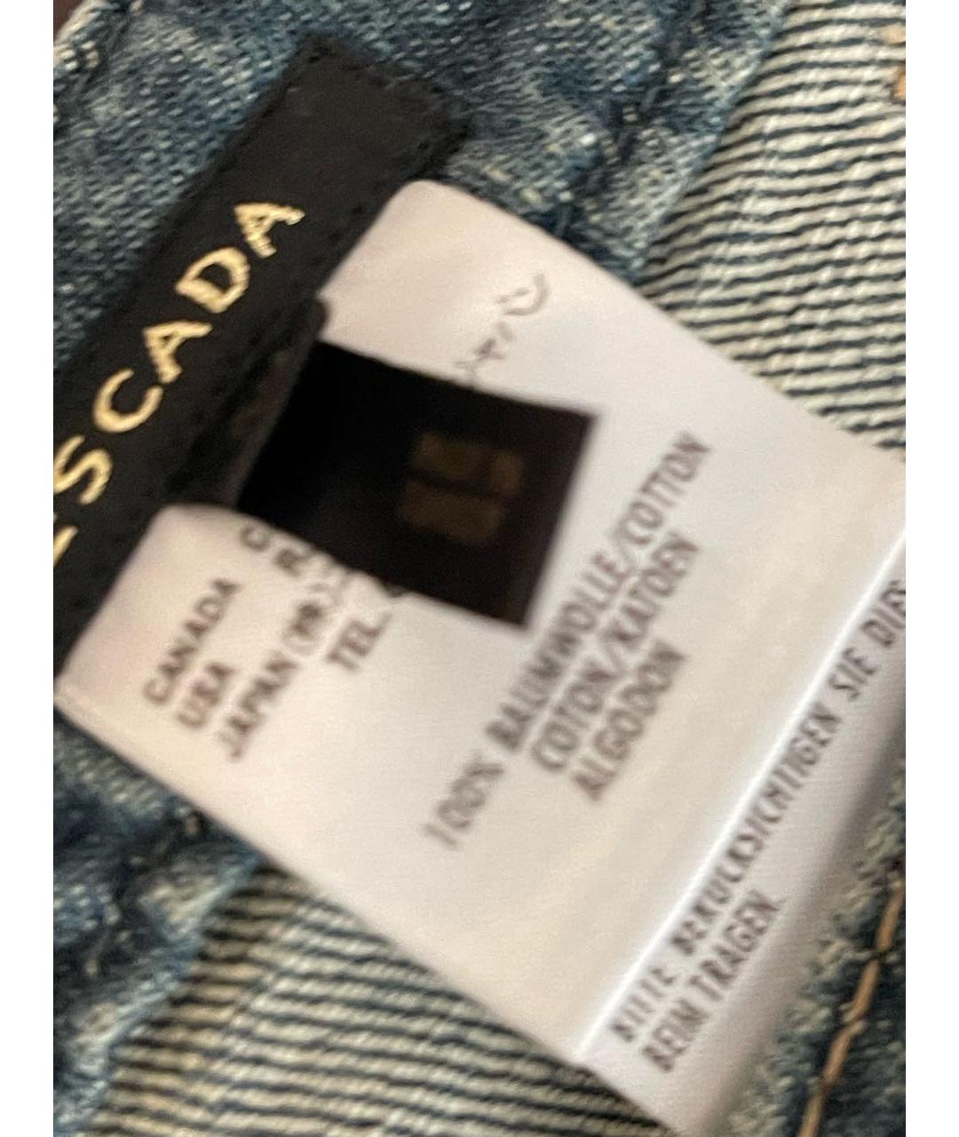 ESCADA Синие хлопковые прямые джинсы, фото 5