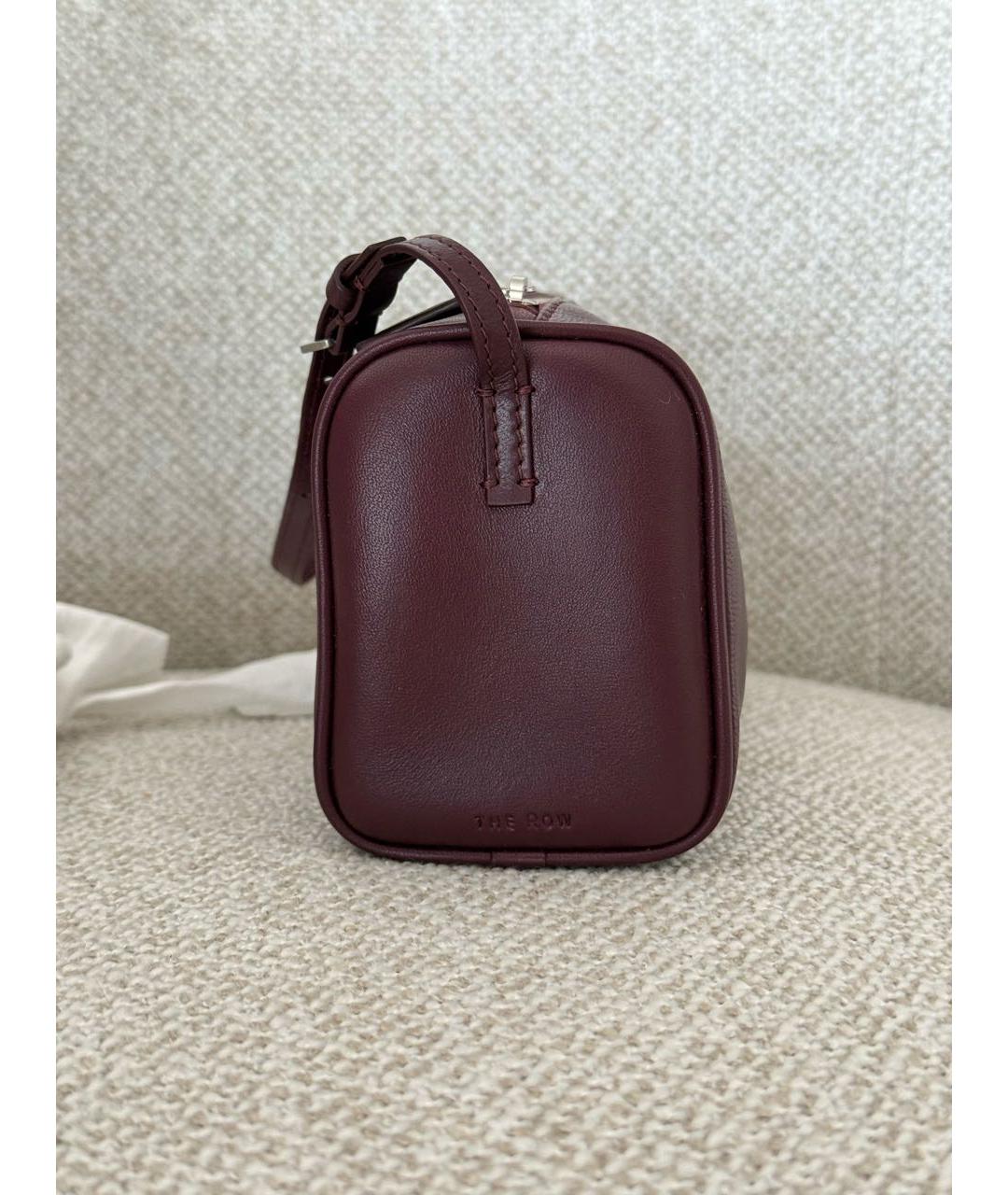 THE ROW Бордовая кожаная сумка с короткими ручками, фото 7