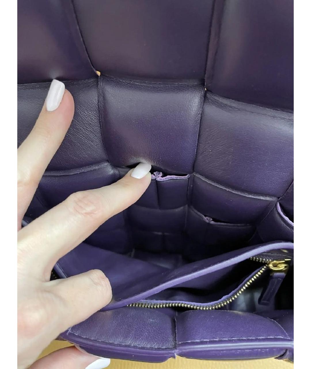 BOTTEGA VENETA Фиолетовая сумка через плечо из лакированной кожи, фото 7