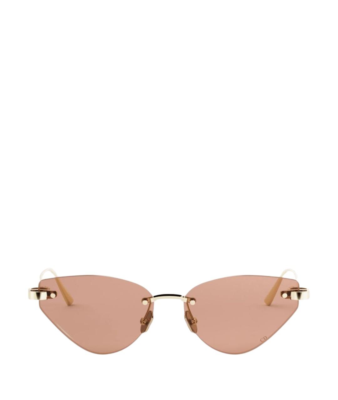 CHRISTIAN DIOR Золотые металлические солнцезащитные очки, фото 1