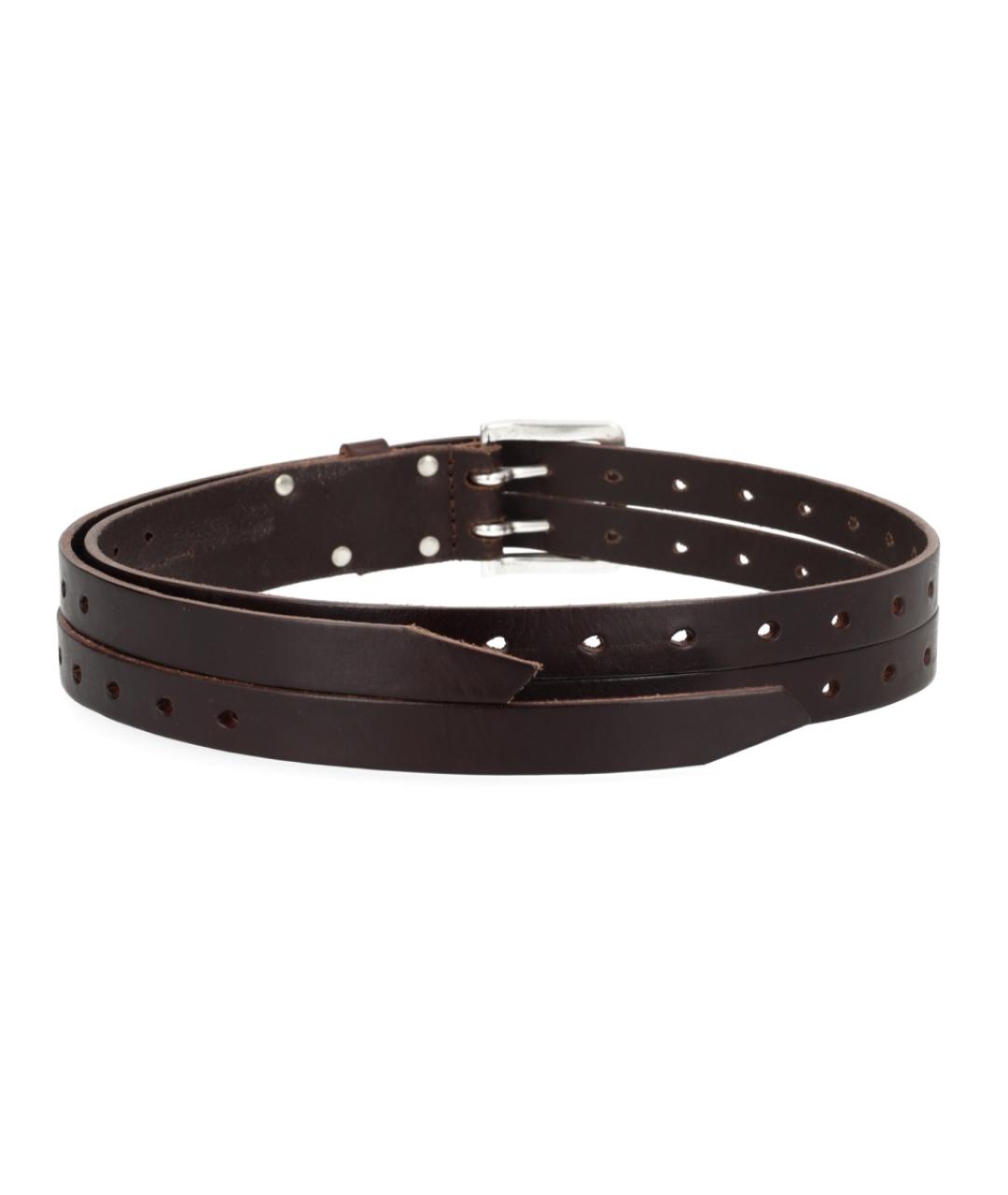 OUR LEGACY Коричневый кожаный ремень, фото 2