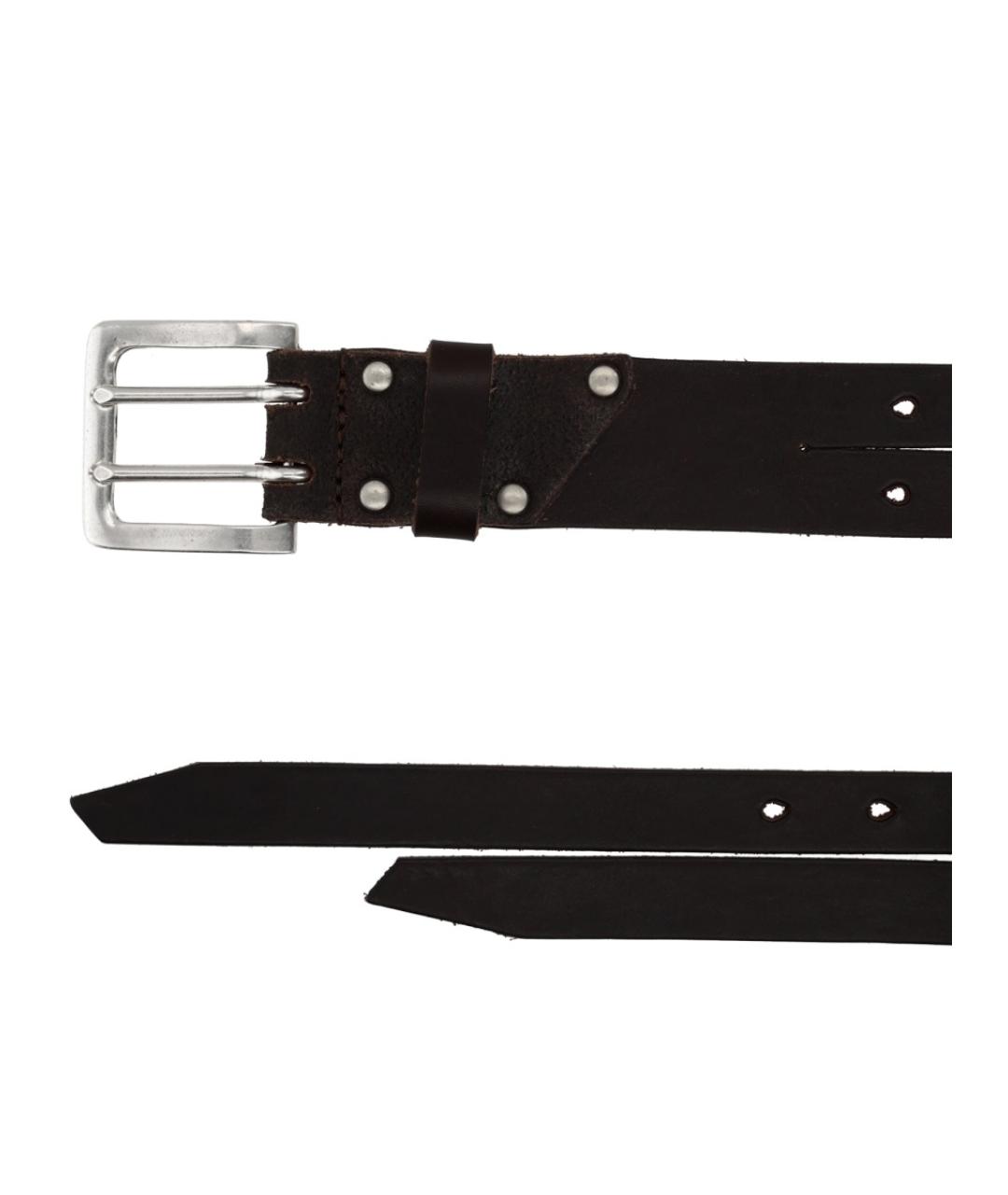 OUR LEGACY Коричневый кожаный ремень, фото 3