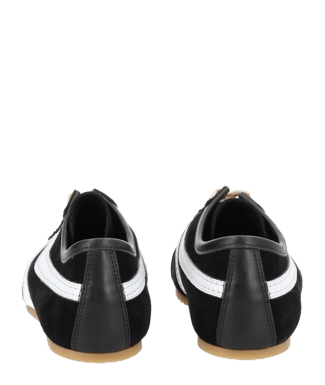 DRIES VAN NOTEN Черные кожаные кеды, фото 4
