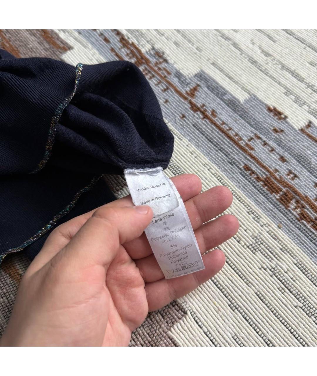 KENZO Темно-синий шерстяной джемпер / свитер, фото 4