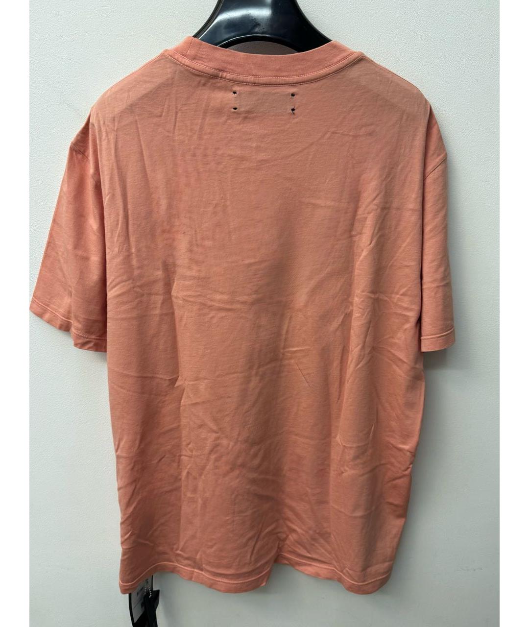 AMIRI Коралловая хлопковая футболка, фото 3