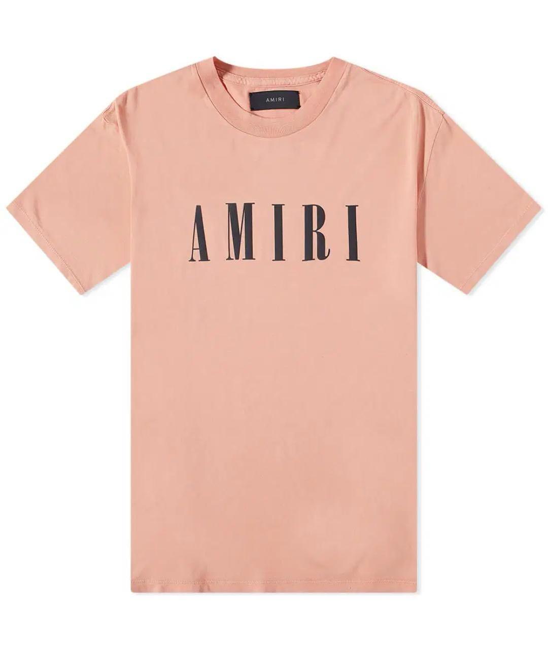 AMIRI Коралловая хлопковая футболка, фото 1