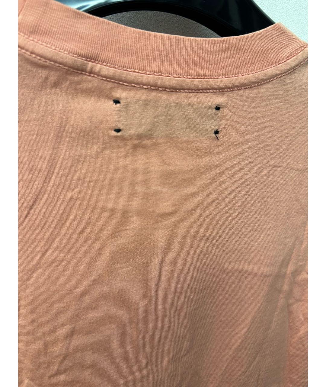 AMIRI Коралловая хлопковая футболка, фото 5