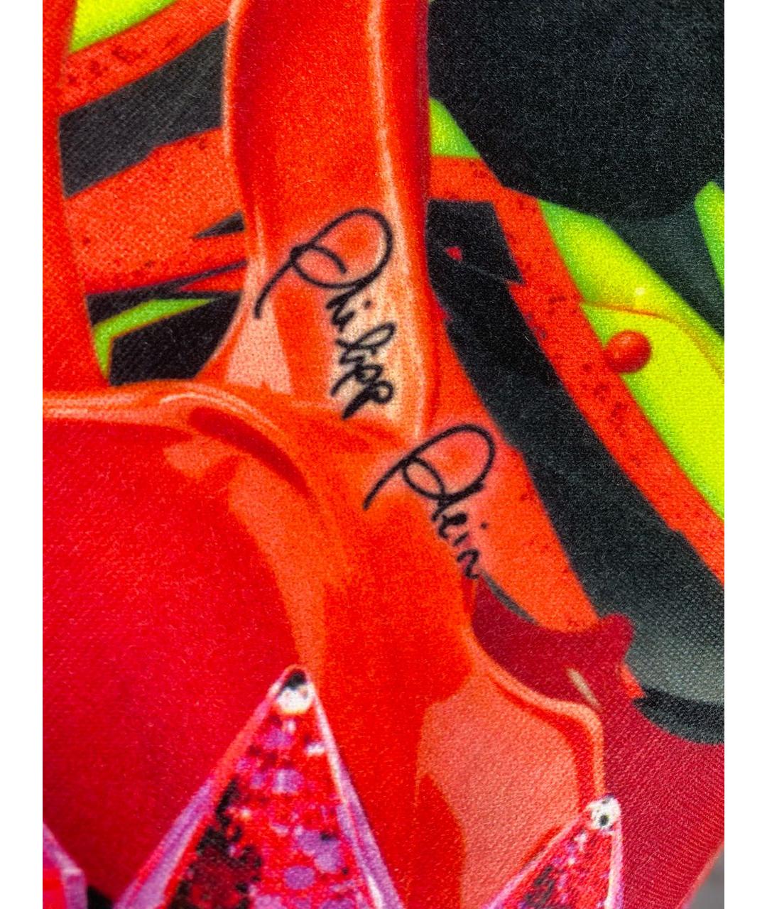 PHILIPP PLEIN Мульти полиэстеровая юбка мини, фото 8