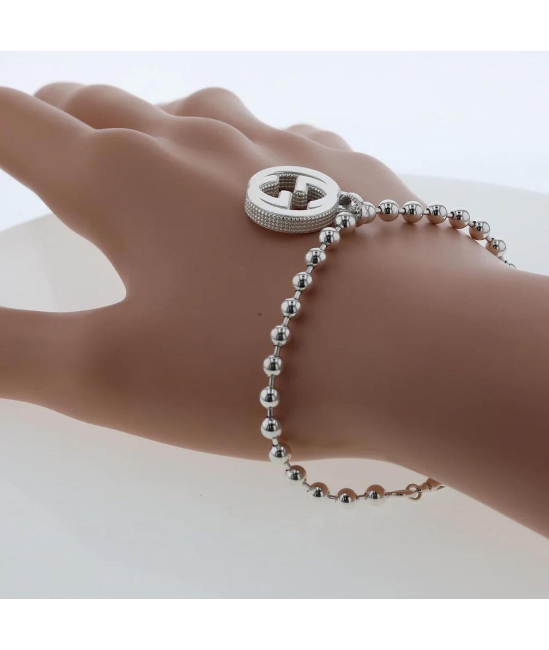 GUCCI Серебрянный серебряный браслет, фото 5