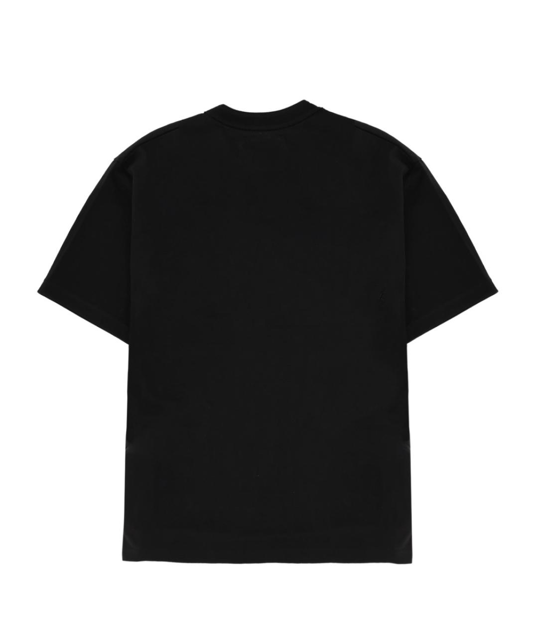 SACAI Черная хлопковая футболка, фото 2