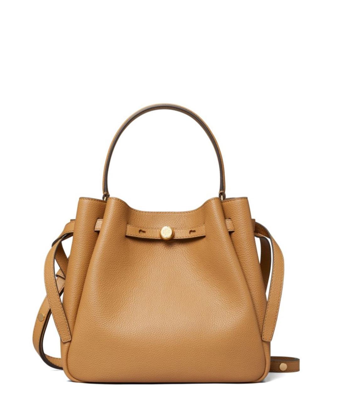 TORY BURCH Бежевая кожаная сумка через плечо, фото 1