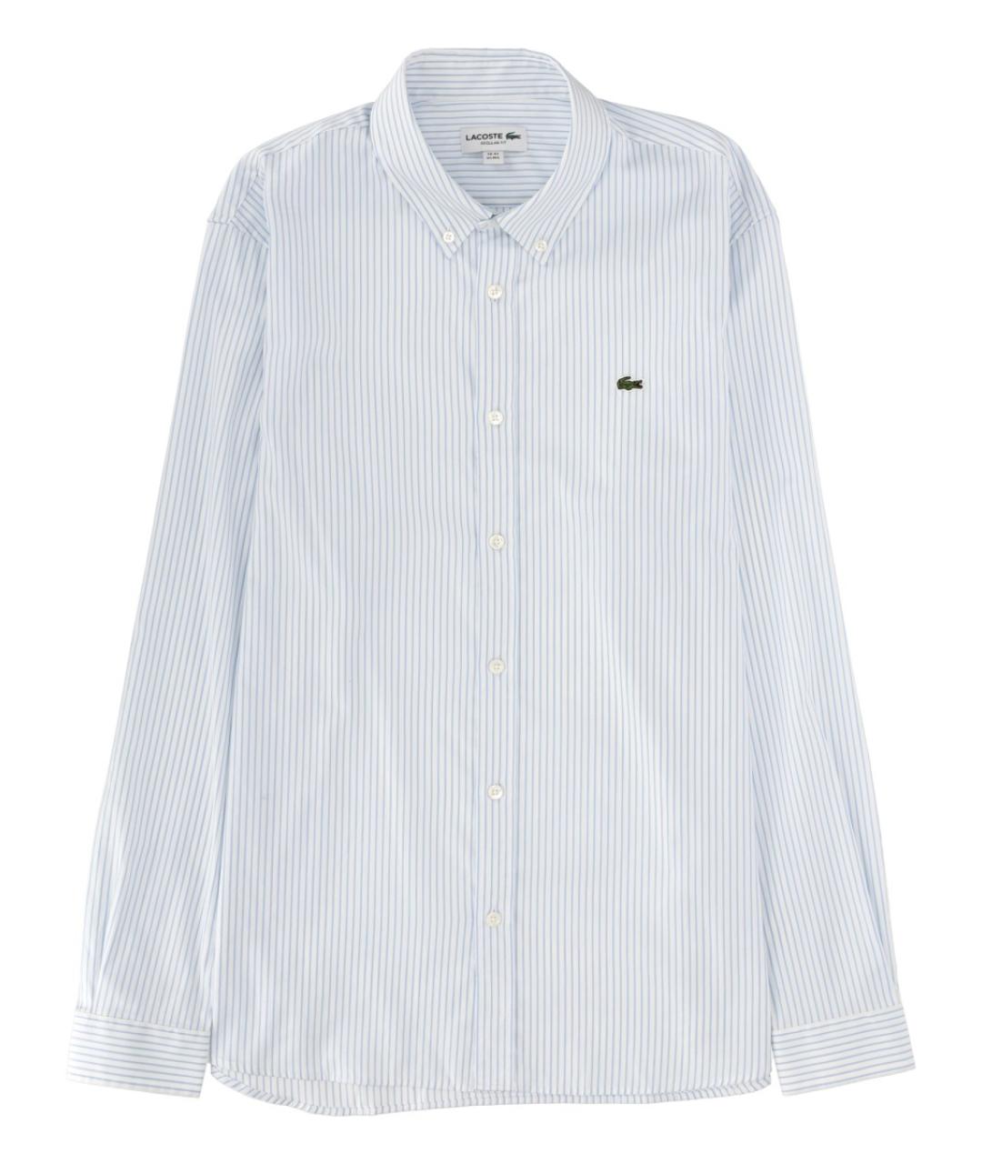 LACOSTE Голубая хлопковая кэжуал рубашка, фото 1