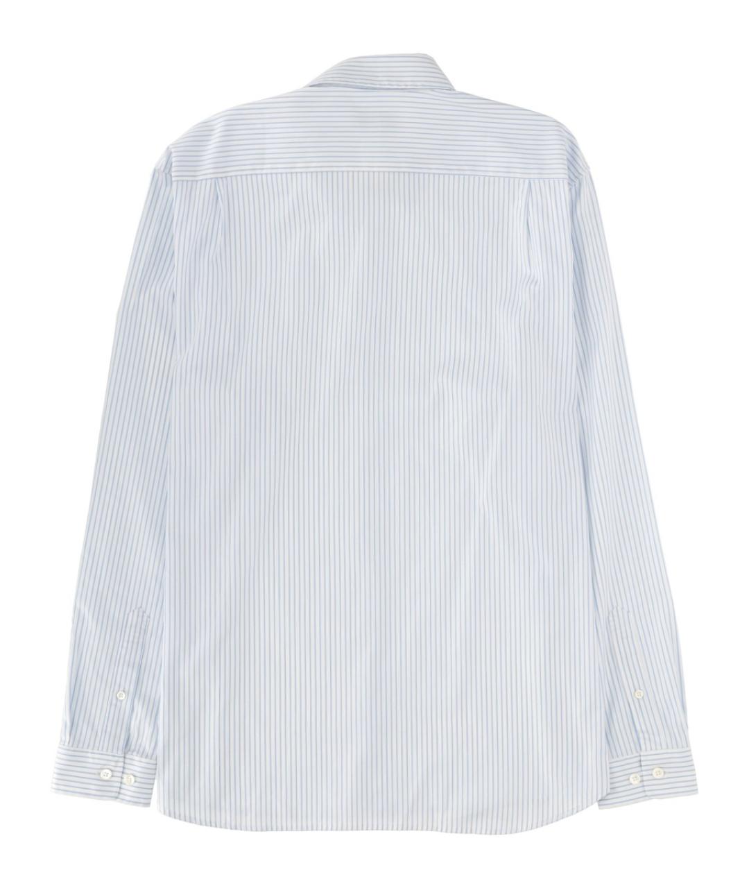 LACOSTE Голубая хлопковая кэжуал рубашка, фото 3