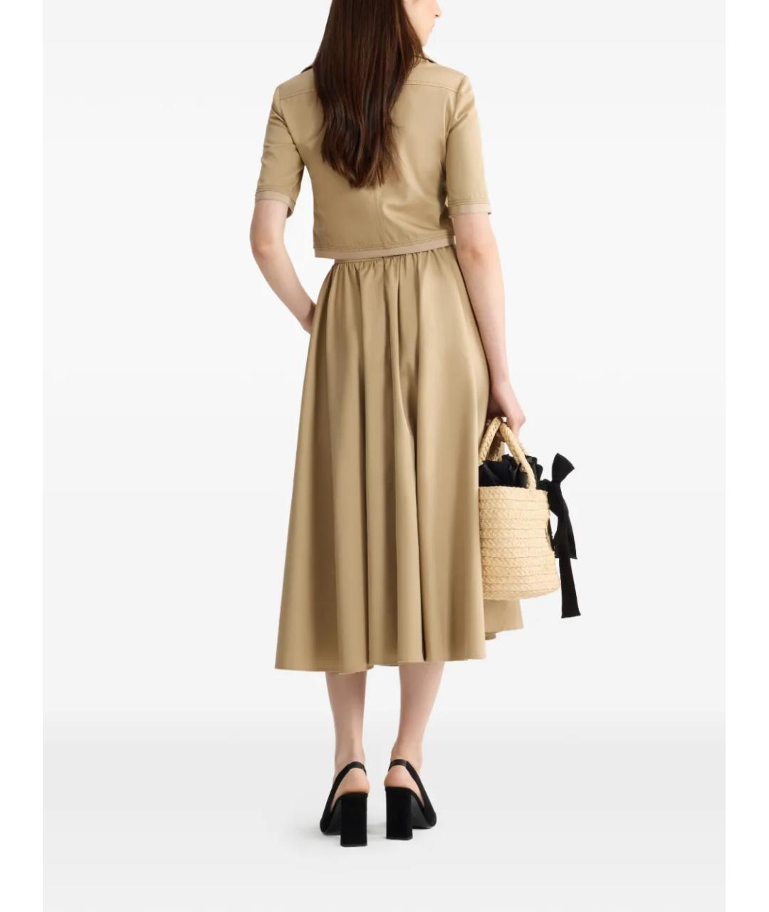 PATOU Бежевая хлопковая юбка макси, фото 4
