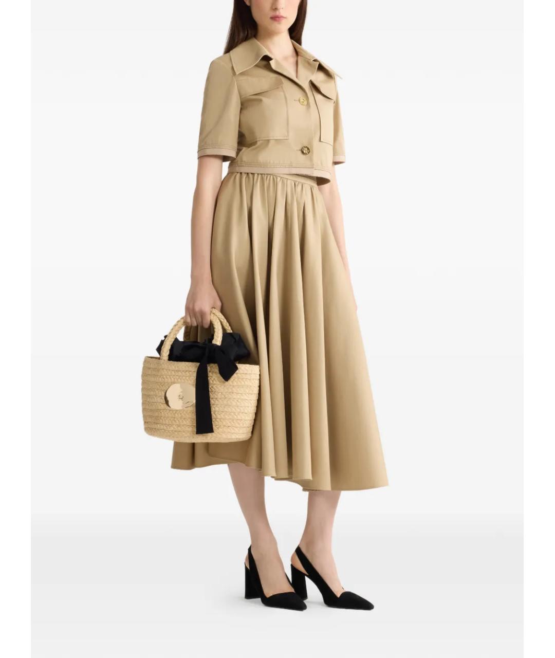 PATOU Бежевая хлопковая юбка макси, фото 3