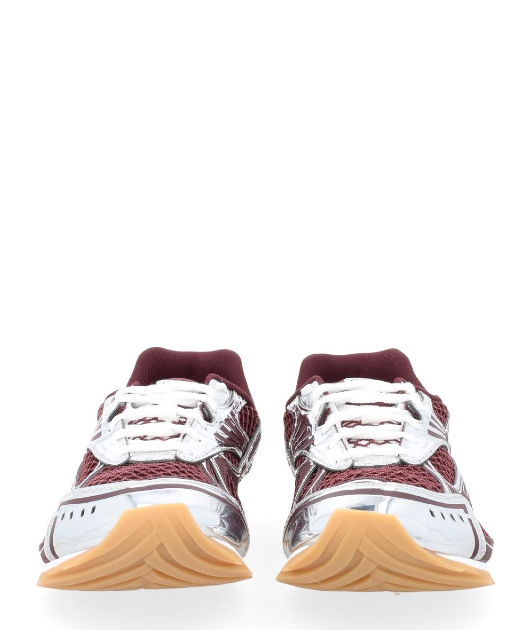 BOTTEGA VENETA Бордовые низкие кроссовки / кеды, фото 3